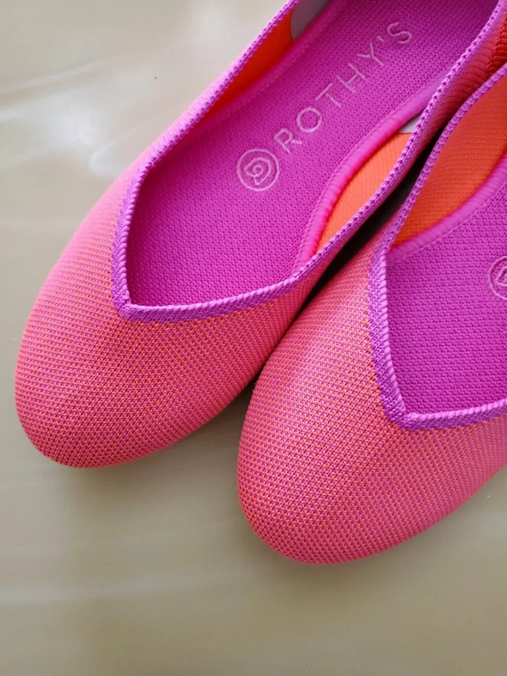 Rothy’s The Flat Tropical Pink Limited Edition Women’s Slip On Flats Size 6.5 - Picture 5 of 13